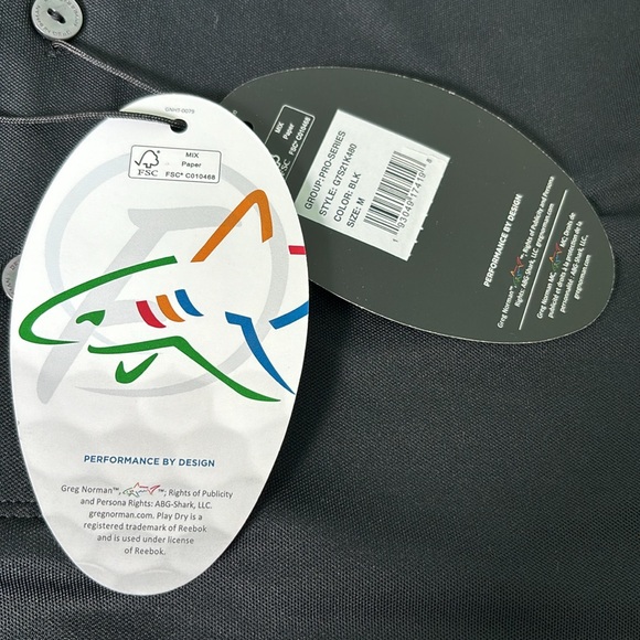 Greg Norman Men’s Pro Series Freedom Performance Golf Polo Shirt Black size M - Picture 4 of 9